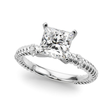 Twisting Diamond Accented Engagement Ring – Lab Diamond Engagement Ring in 18K Gold | Just Brilliant – lifestyle view
