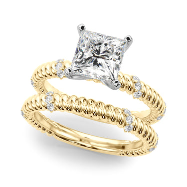 Twisting Diamond Accented Engagement Ring – Lab Diamond Engagement Ring in 18K Gold | Just Brilliant – view 28