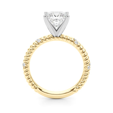 Twisting Diamond Accented Engagement Ring – Lab Diamond Engagement Ring in 18K Gold | Just Brilliant – view 24