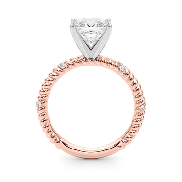 Twisting Diamond Accented Engagement Ring – Lab Diamond Engagement Ring in 18K Gold | Just Brilliant – view 40
