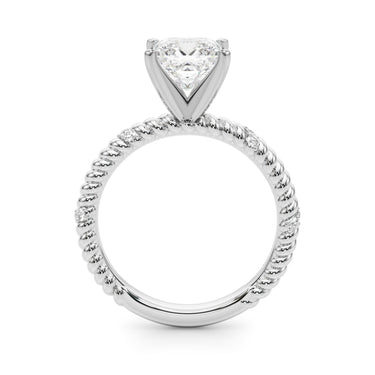 Twisting Diamond Accented Engagement Ring – Lab Diamond Engagement Ring in 18K Gold | Just Brilliant – view 8