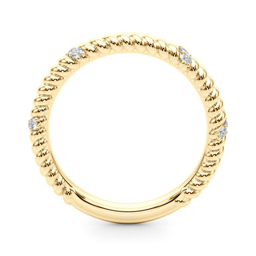 Twisting Diamond Accented Wedding Band – Lab Diamond Wedding Band in 18K Gold | Just Brilliant – lifestyle view