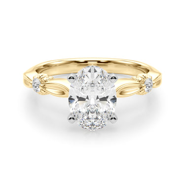 Contemporary Engagement Ring – Lab Diamond Engagement Ring in 18K Gold | Just Brilliant – view 45