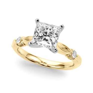 Contemporary Engagement Ring – Lab Diamond Engagement Ring in 18K Gold | Just Brilliant – view 30