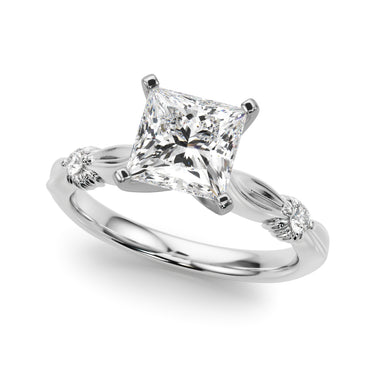 Contemporary Engagement Ring – Lab Diamond Engagement Ring in 18K Gold | Just Brilliant – angle view