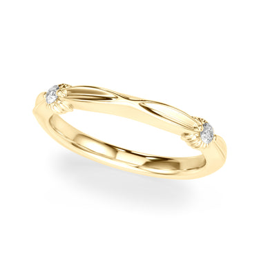 Infinity Wedding Band – Lab Diamond Wedding Band in 18K Gold | Just Brilliant – close-up view