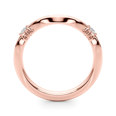 Infinity Wedding Band – Lab Diamond Wedding Band in 18K Gold | Just Brilliant – angle view