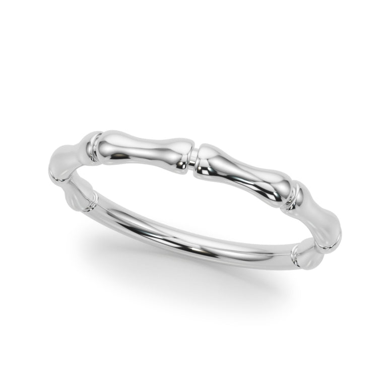 Bamboo Style Wedding Band – Radiant Lab Diamond Wedding Band in 18K Gold | Just Brilliant