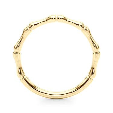 Bamboo Style Wedding Band – Lab Diamond Wedding Band in 18K Gold | Just Brilliant – lifestyle view