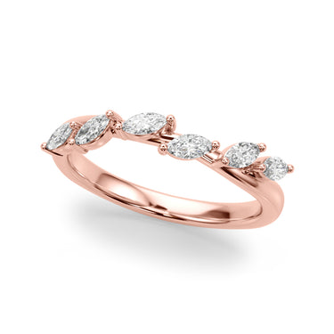 Marquise Wedding Band – Marquise Lab Diamond Wedding Band in 18K Gold | Just Brilliant – side view