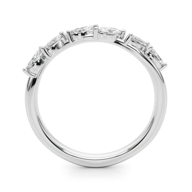 Marquise Wedding Band – Marquise Lab Diamond Wedding Band in 18K Gold | Just Brilliant – detail view