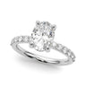 Single Row Oval Engagement Ring – Oval Lab Diamond Engagement Ring in 18K Gold | Just Brilliant