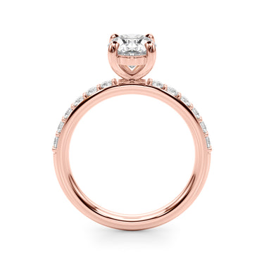 Single Row Oval Engagement Ring – Oval Lab Diamond Engagement Ring in 18K Gold | Just Brilliant – view 10