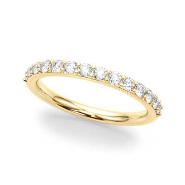 Straight Diamond Wedding Band – Lab Diamond Wedding Band in 18K Gold | Just Brilliant – close-up view