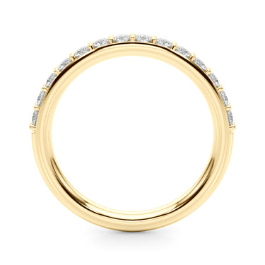 Straight Diamond Wedding Band – Lab Diamond Wedding Band in 18K Gold | Just Brilliant – lifestyle view