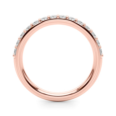 Straight Diamond Wedding Band – Lab Diamond Wedding Band in 18K Gold | Just Brilliant – angle view