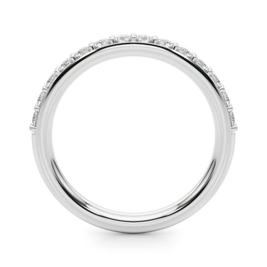 Straight Diamond Wedding Band – Lab Diamond Wedding Band in 18K Gold | Just Brilliant – detail view