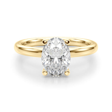 Solitaire Oval Engagement Ring – Oval Lab Diamond Engagement Ring in 18K Gold | Just Brilliant – view 8
