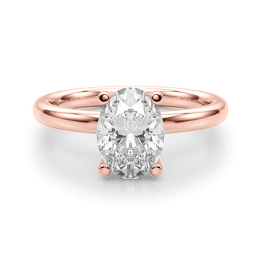 Solitaire Oval Engagement Ring – Oval Lab Diamond Engagement Ring in 18K Gold | Just Brilliant – view 12