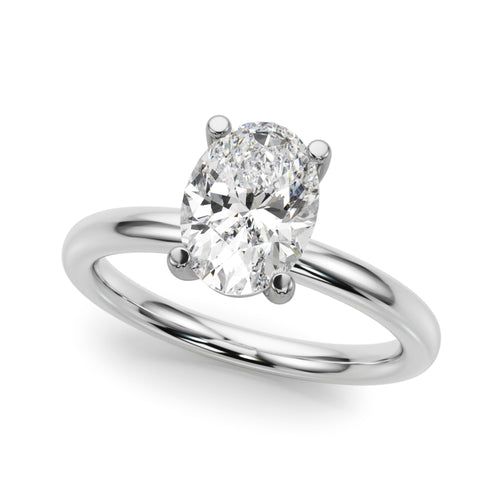 Solitaire Oval Engagement Ring