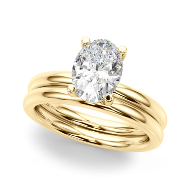 Solitaire Oval Engagement Ring – Oval Lab Diamond Engagement Ring in 18K Gold | Just Brilliant – view 7