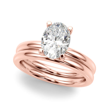 Solitaire Oval Engagement Ring – Oval Lab Diamond Engagement Ring in 18K Gold | Just Brilliant – view 11