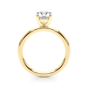 Solitaire Oval Engagement Ring – Oval Lab Diamond Engagement Ring in 18K Gold | Just Brilliant – angle view