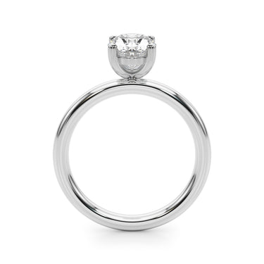 Solitaire Oval Engagement Ring – Oval Lab Diamond Engagement Ring in 18K Gold | Just Brilliant – detail view