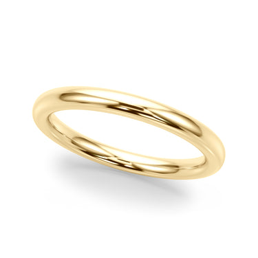 Plain Wedding Band – Lab Diamond Wedding Band in 18K Gold | Just Brilliant – close-up view