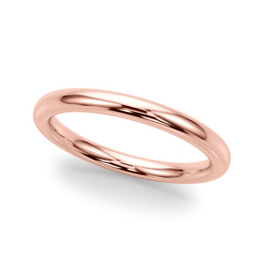 Plain Wedding Band – Lab Diamond Wedding Band in 18K Gold | Just Brilliant – side view