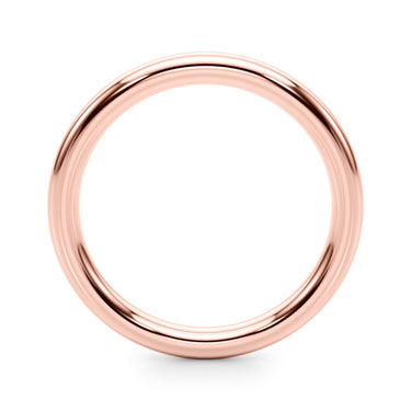 Plain Wedding Band – Lab Diamond Wedding Band in 18K Gold | Just Brilliant – angle view