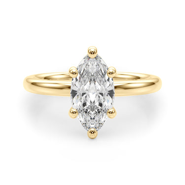 Solitaire Marquise Engagement Ring – Marquise Lab Diamond Engagement Ring in 18K Gold | Just Brilliant – view 8