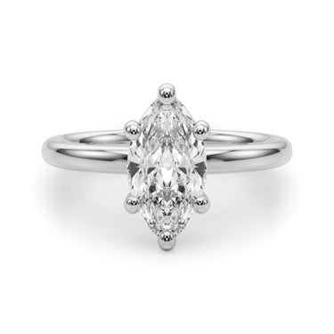 Solitaire Marquise Engagement Ring – Marquise Lab Diamond Engagement Ring in 18K Gold | Just Brilliant – lifestyle view