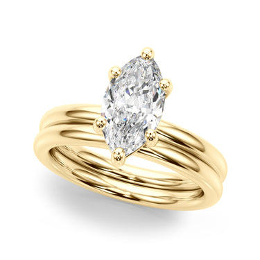 Solitaire Marquise Engagement Ring – Marquise Lab Diamond Engagement Ring in 18K Gold | Just Brilliant – view 7
