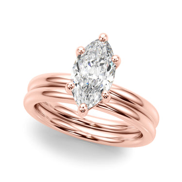 Solitaire Marquise Engagement Ring – Marquise Lab Diamond Engagement Ring in 18K Gold | Just Brilliant – view 11
