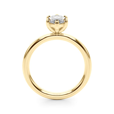Solitaire Marquise Engagement Ring – Marquise Lab Diamond Engagement Ring in 18K Gold | Just Brilliant – angle view
