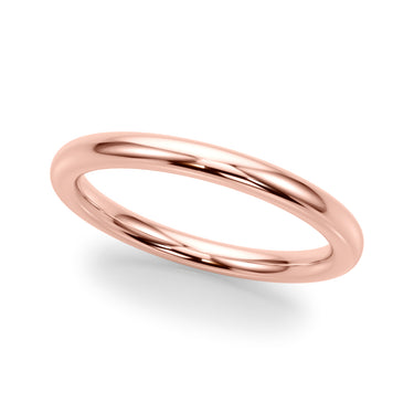 Plain Wedding Band – Lab Diamond Wedding Band in 18K Gold | Just Brilliant – side view