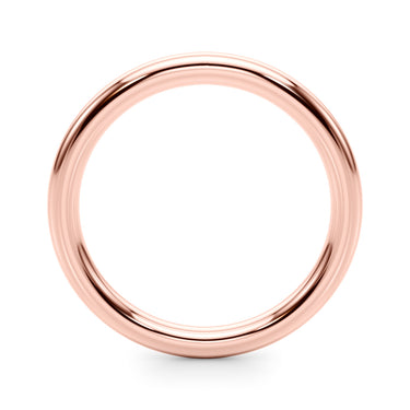Plain Wedding Band – Lab Diamond Wedding Band in 18K Gold | Just Brilliant – angle view