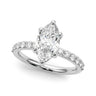 Single Row Marquise Engagement Ring – Marquise Lab Diamond Engagement Ring in 18K Gold | Just Brilliant