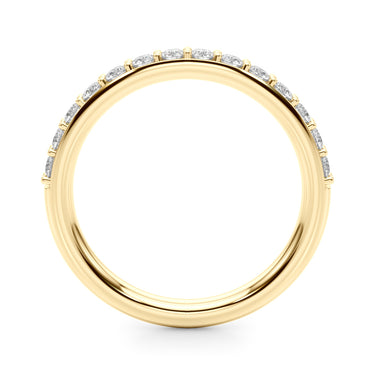 Straight Wedding Band – Lab Diamond Wedding Band in 18K Gold | Just Brilliant – lifestyle view