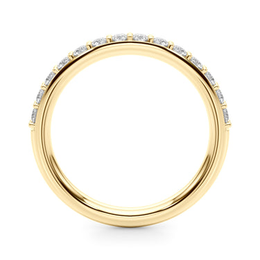 Straight Wedding Band – Lab Diamond Wedding Band in 18K Gold | Just Brilliant – lifestyle view