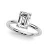 Solitaire Emerald Cut Engagement Ring – Emerald Cut Emerald & Lab Diamond Engagement Ring in 18K Gold | Just Brilliant