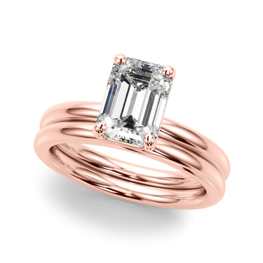 Solitaire Emerald Cut Engagement Ring – Emerald Cut Emerald Engagement Ring in 18K Gold | Just Brilliant – view 11