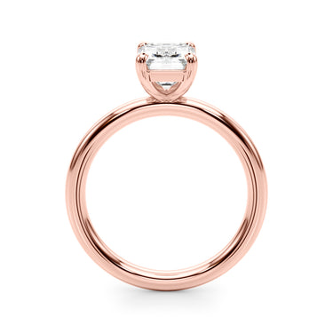 Solitaire Emerald Cut Engagement Ring – Emerald Cut Emerald Engagement Ring in 18K Gold | Just Brilliant – view 10