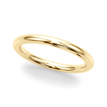 Plain Wedding Band – Lab Diamond Wedding Band in 18K Gold | Just Brilliant – close-up view