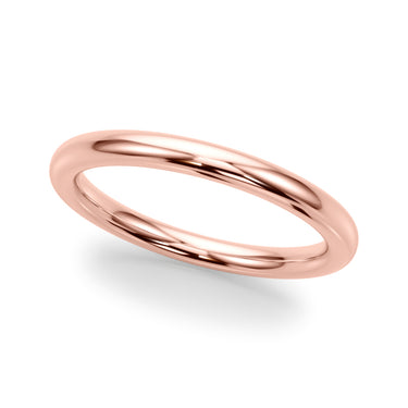 Plain Wedding Band – Lab Diamond Wedding Band in 18K Gold | Just Brilliant – side view