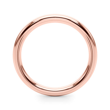 Plain Wedding Band – Lab Diamond Wedding Band in 18K Gold | Just Brilliant – angle view