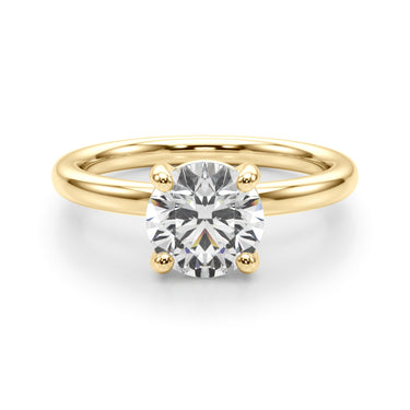 Solitaire Round Engagement Ring – Round Lab Diamond Engagement Ring in 18K Gold | Just Brilliant – view 8