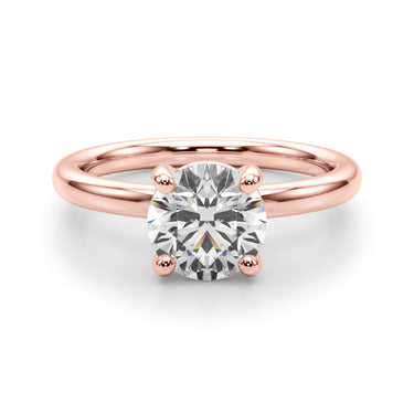 Solitaire Round Engagement Ring – Round Lab Diamond Engagement Ring in 18K Gold | Just Brilliant – view 12