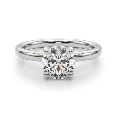 Solitaire Round Engagement Ring – Round Lab Diamond Engagement Ring in 18K Gold | Just Brilliant – lifestyle view